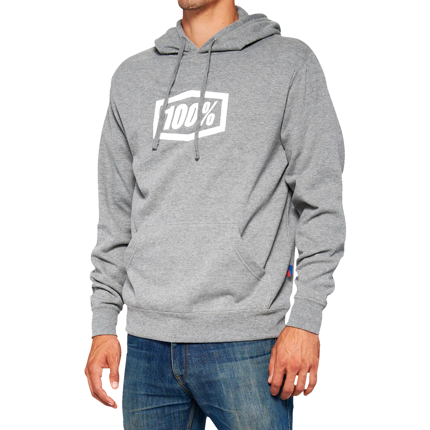 100% Icon Pullover Hoodie - Gray - XL 20029-00018