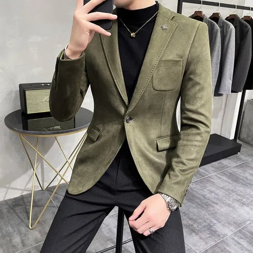 2022 Deerskin Leather Jacket Blazer