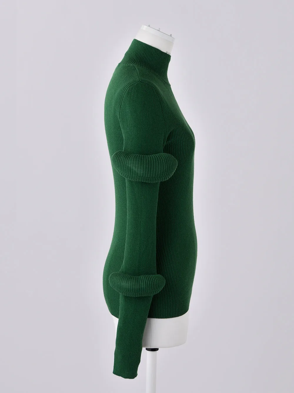 3D High Neck Pullover (Medium Green)
