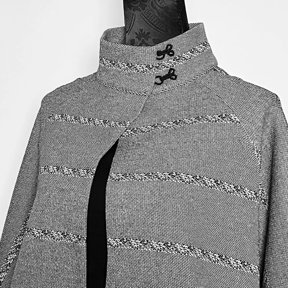 Abbey Swing Coat - Limited Edition - Grey stripe