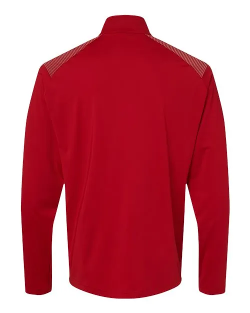 adidas Men's Shoulder Stripe Quarter-Zip Pullover