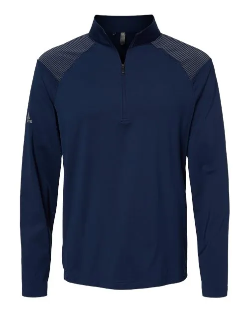 adidas Men's Shoulder Stripe Quarter-Zip Pullover