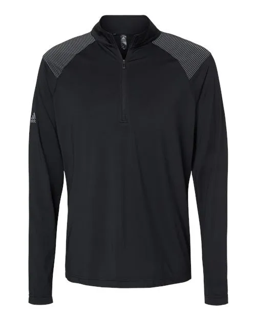 adidas Men's Shoulder Stripe Quarter-Zip Pullover