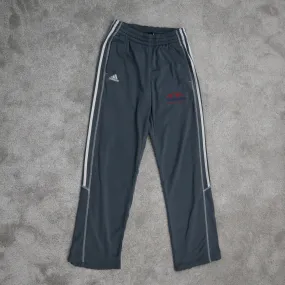 adidas Mens Sweatpants Activewear Elastic Waist Football Pockets White Gray Sz S
