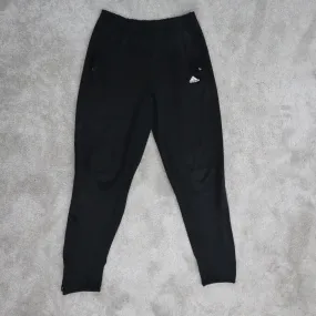 adidas Sweatpants Men Size 6 Black Solid Athletic Pants Elastic Blended Pull On