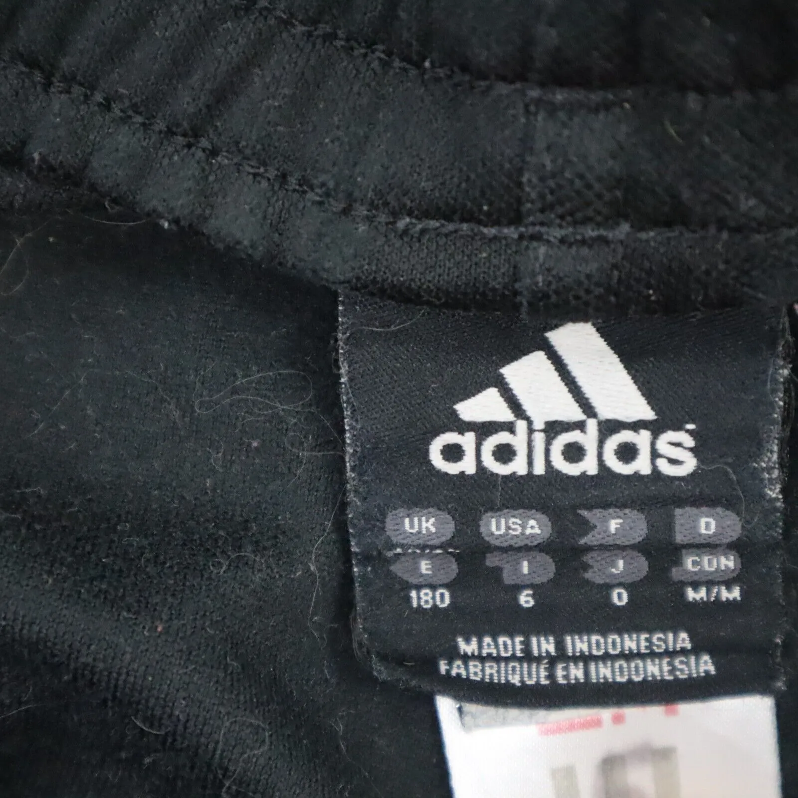 adidas Sweatpants Men Size 6 Black Solid Athletic Pants Elastic Blended Pull On