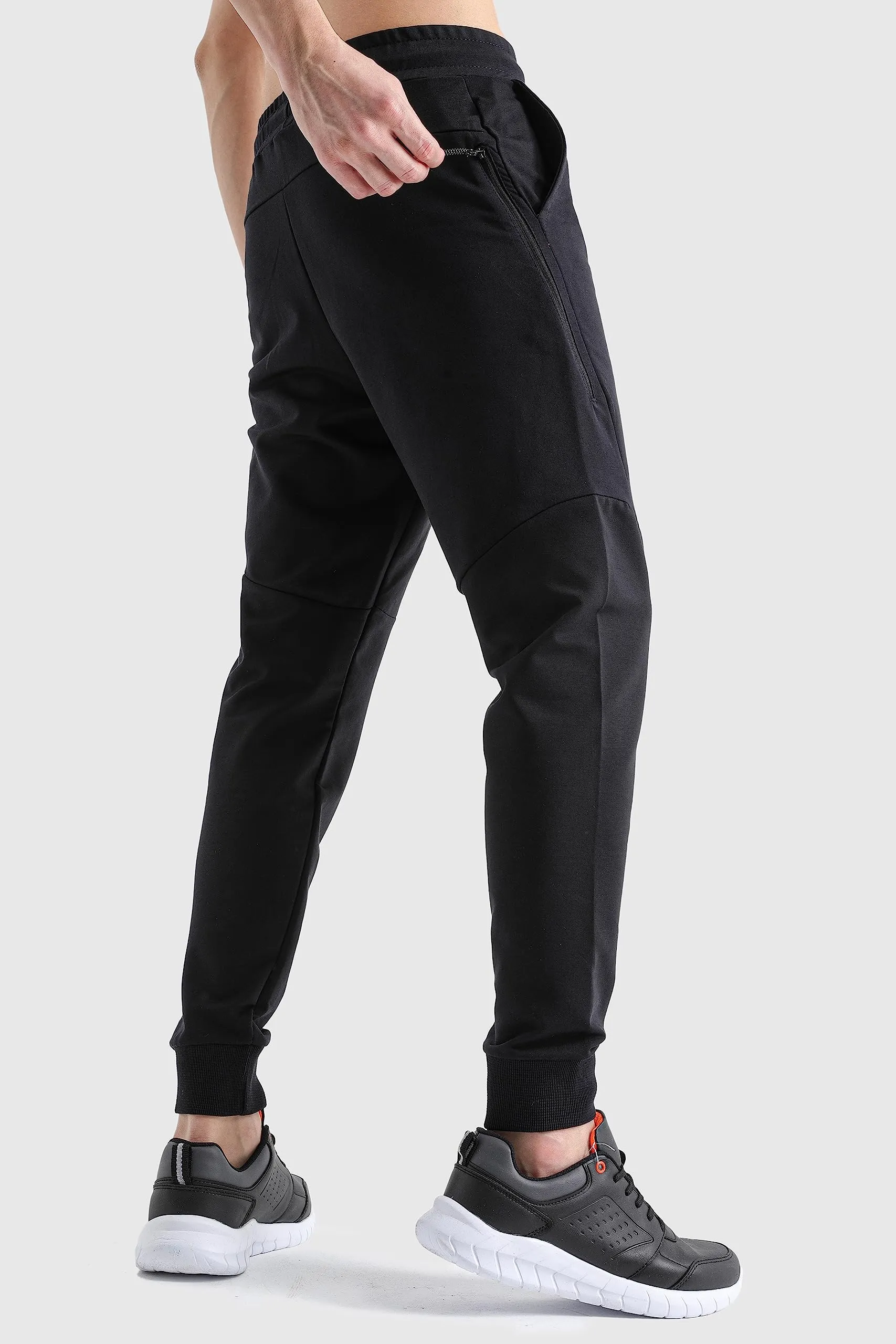 Airlife Mens Joggers with three pockets, Comfortable and Stylish sweatpants for men, one side zipper pocket, Turkish-made, Slim Fit Athletic Pants for Everyday Wear, Running, Exercise, and Workout.