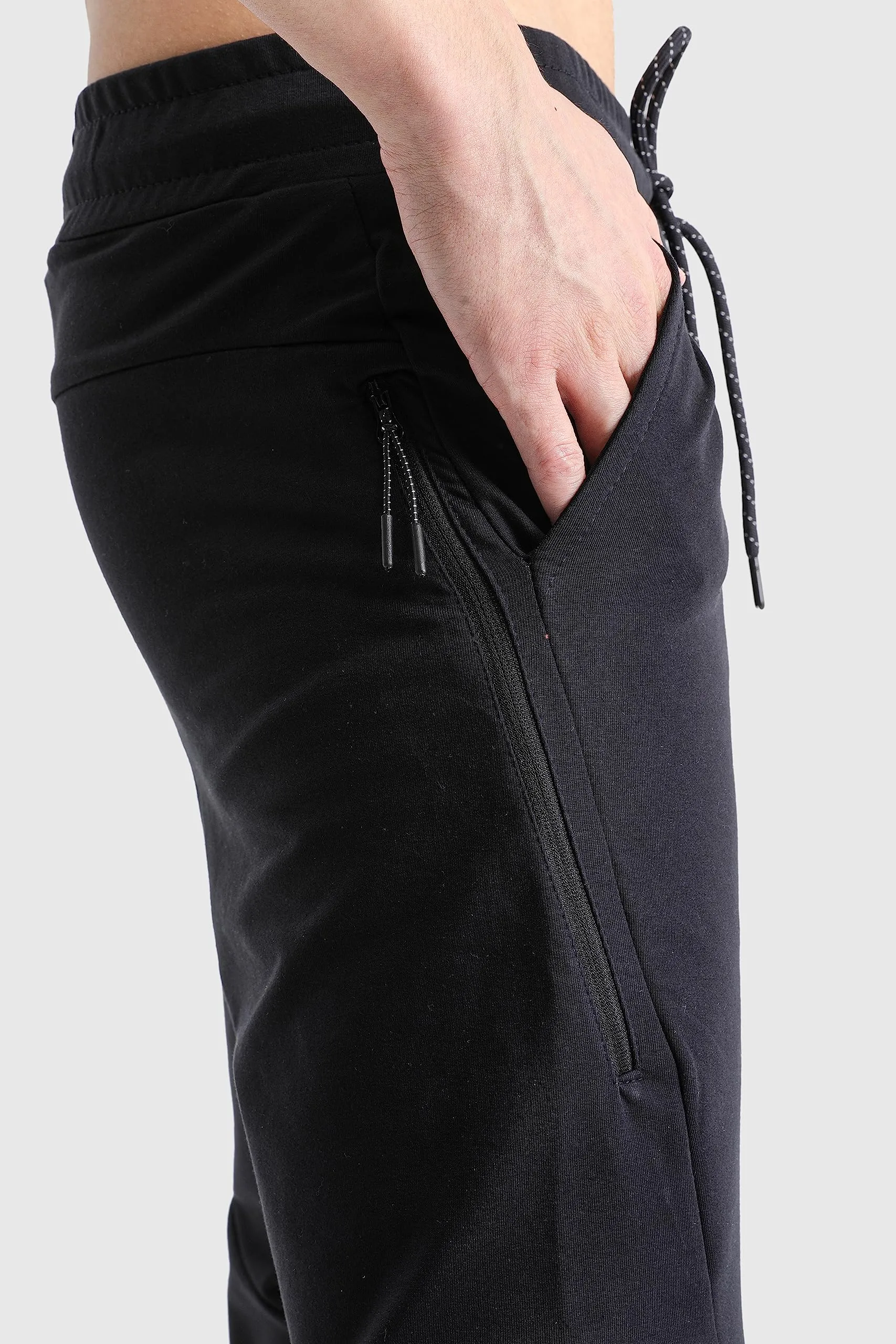 Airlife Mens Joggers with three pockets, Comfortable and Stylish sweatpants for men, one side zipper pocket, Turkish-made, Slim Fit Athletic Pants for Everyday Wear, Running, Exercise, and Workout.