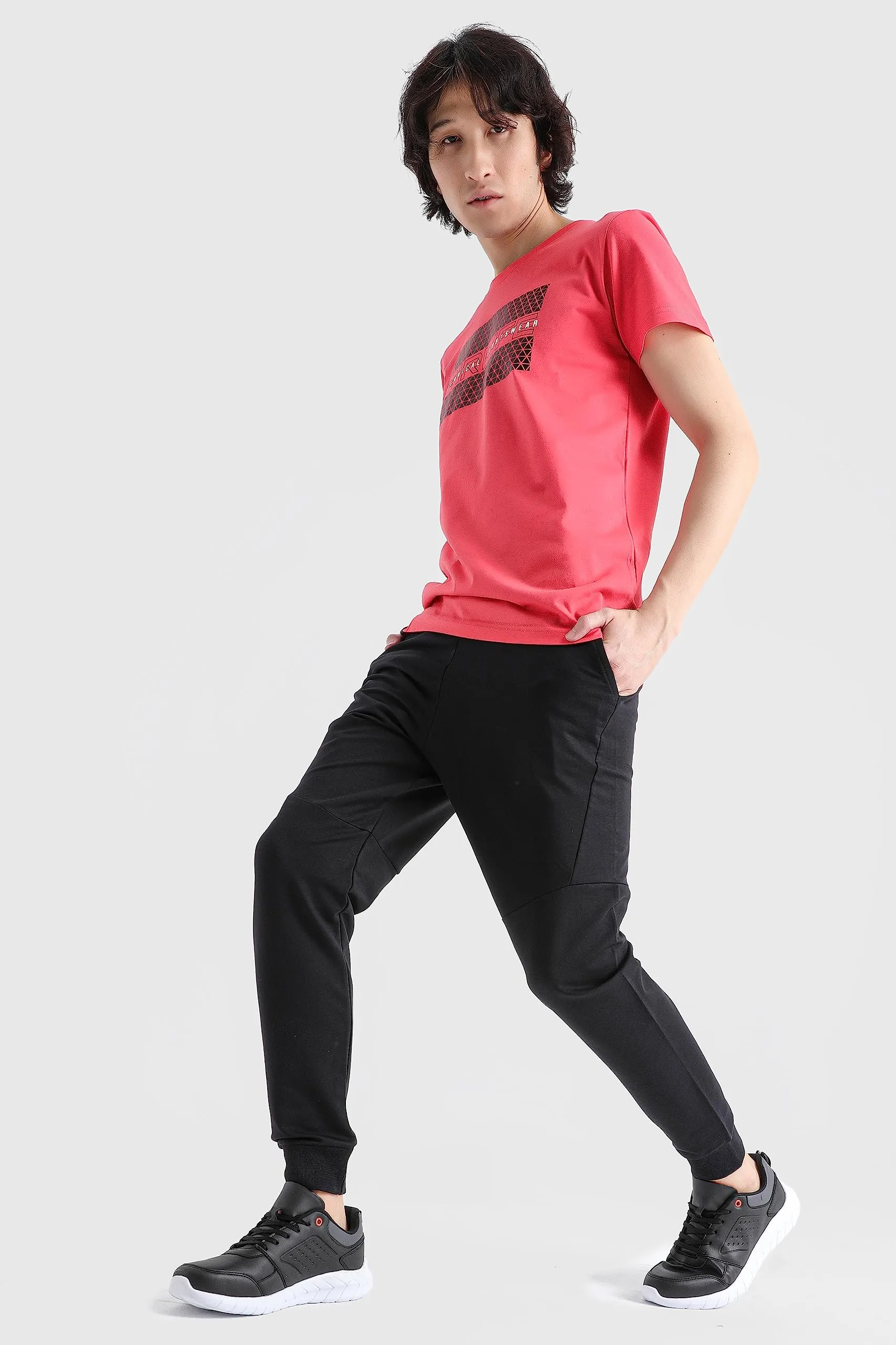 Airlife Mens Joggers with three pockets, Comfortable and Stylish sweatpants for men, one side zipper pocket, Turkish-made, Slim Fit Athletic Pants for Everyday Wear, Running, Exercise, and Workout.