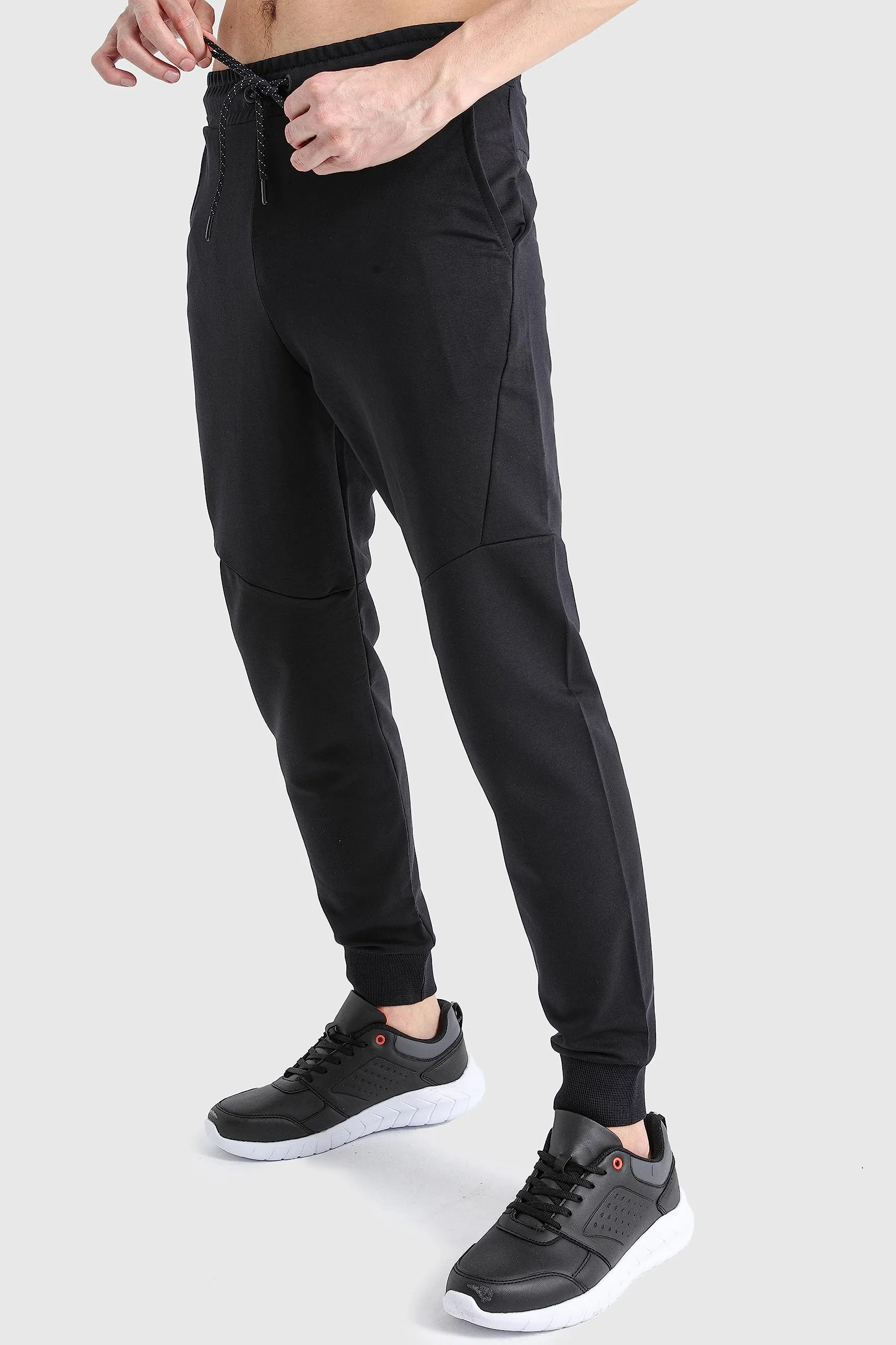 Airlife Mens Joggers with three pockets, Comfortable and Stylish sweatpants for men, one side zipper pocket, Turkish-made, Slim Fit Athletic Pants for Everyday Wear, Running, Exercise, and Workout.