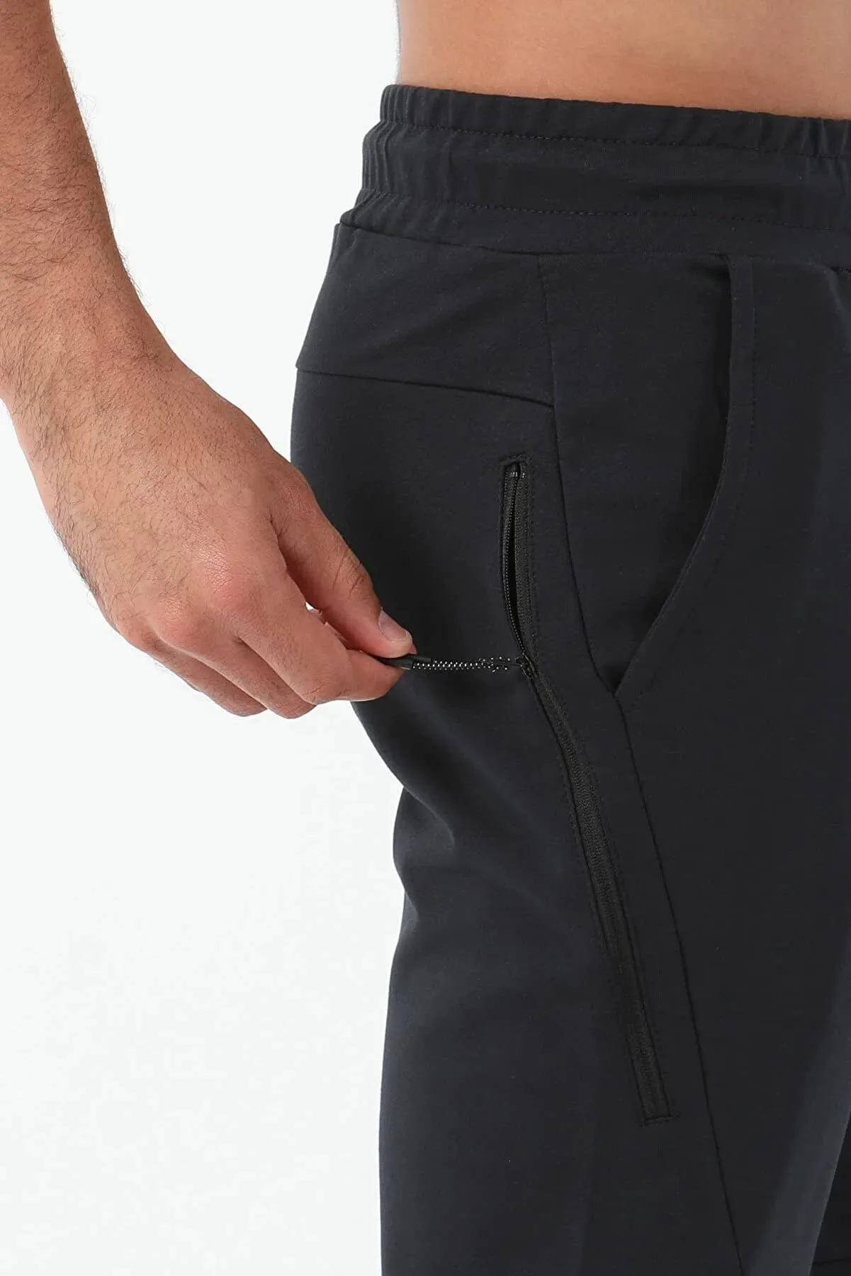 Airlife Mens Joggers with three pockets, Comfortable and Stylish sweatpants for men, one side zipper pocket, Turkish-made, Slim Fit Athletic Pants for Everyday Wear, Running, Exercise, and Workout.