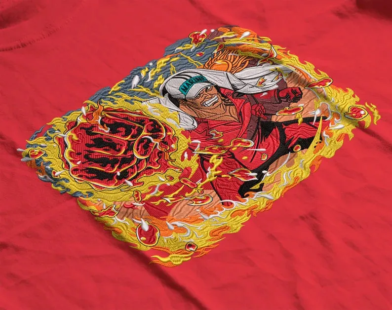 Akainu Embroidered T-Shirt – Absolute Justice in Style