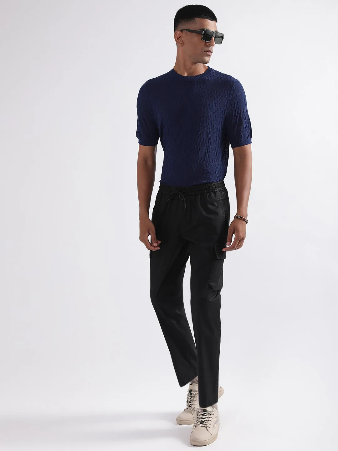 Antony Morato Men Mid-Rise Pure Cotton Joggers