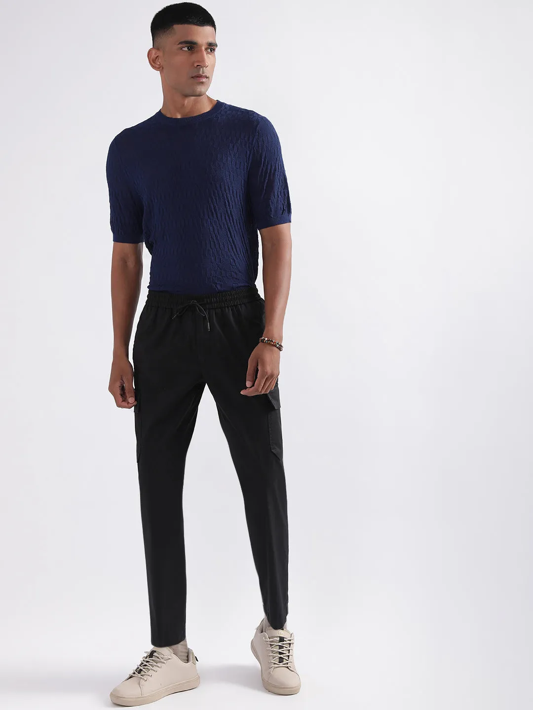 Antony Morato Men Mid-Rise Pure Cotton Joggers