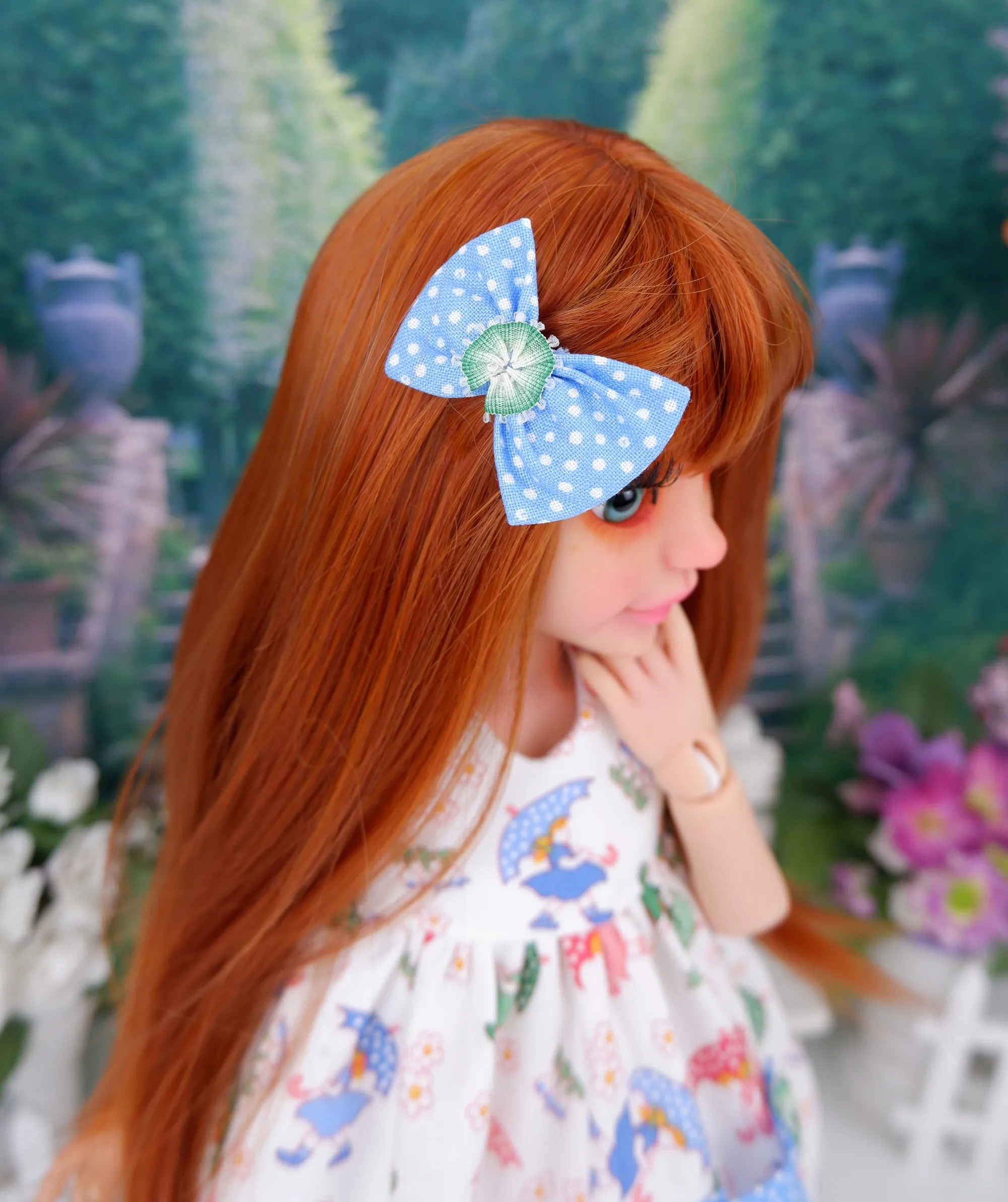 April Showers - dress with sandals for Ava BJD doll