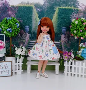 April Showers - dress with sandals for Ava BJD doll