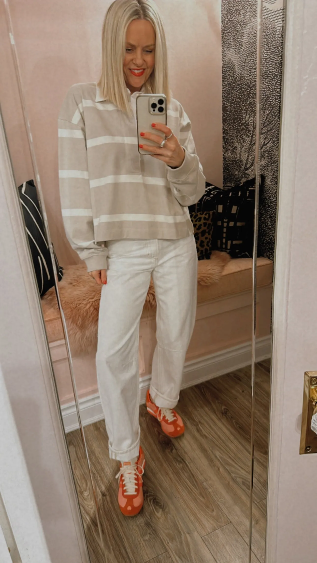 'ARIS' Rugby Shirt in Sandatlas Pashmina Stripe