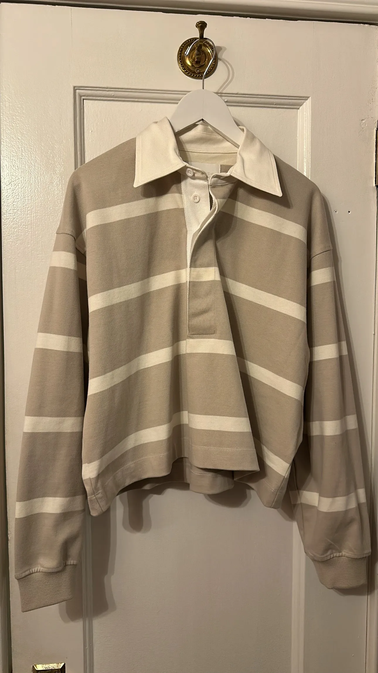 'ARIS' Rugby Shirt in Sandatlas Pashmina Stripe
