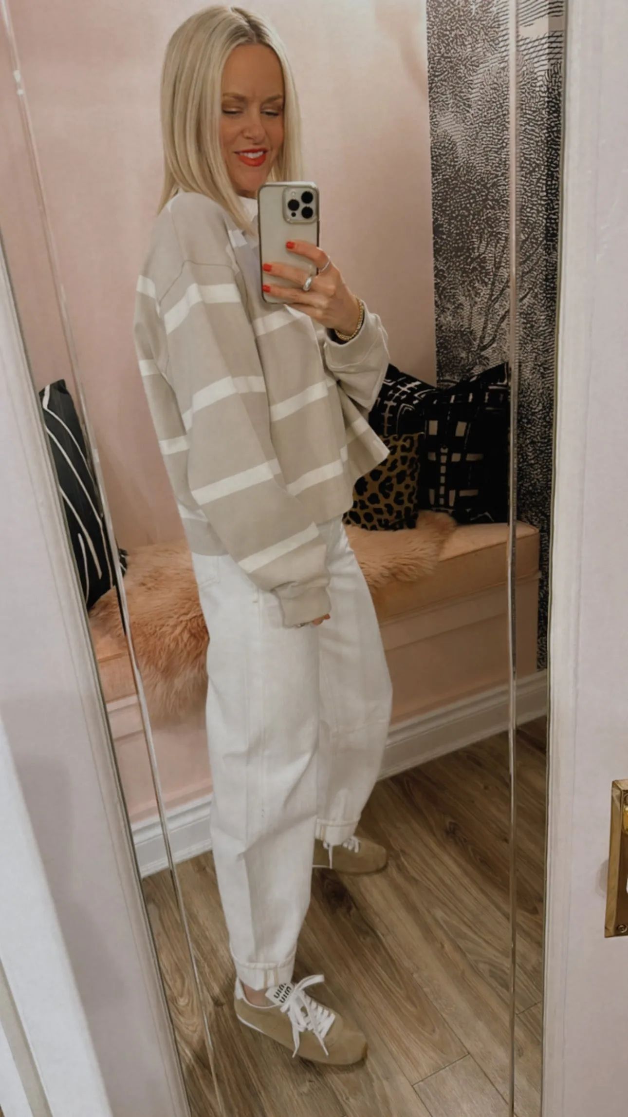 'ARIS' Rugby Shirt in Sandatlas Pashmina Stripe
