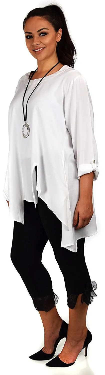 Artsy Tunic, Lagenlook Tunic,  Asymmetrical Tunic, Plus size clothing , Plus size tunic, Tunic with 3 Pockets . Size L/XL- 1XL/2XL- 3XL/4XL