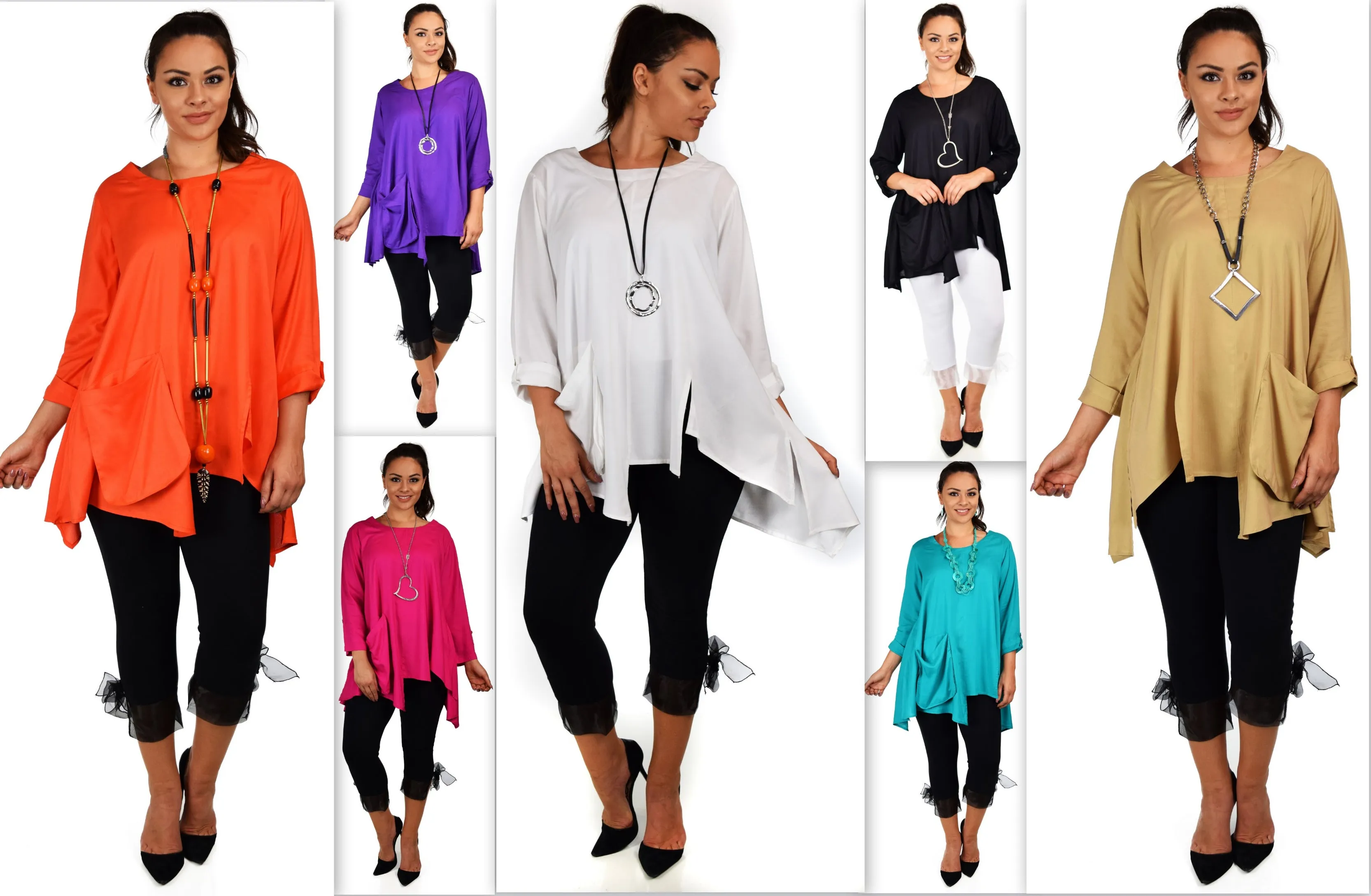 Artsy Tunic, Lagenlook Tunic,  Asymmetrical Tunic, Plus size clothing , Plus size tunic, Tunic with 3 Pockets . Size L/XL- 1XL/2XL- 3XL/4XL