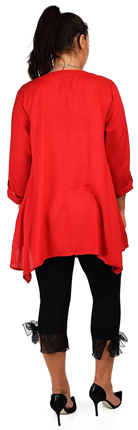 Artsy Tunic, Lagenlook Tunic,  Asymmetrical Tunic, Plus size clothing , Plus size tunic, Tunic with 3 Pockets . Size L/XL- 1XL/2XL- 3XL/4XL