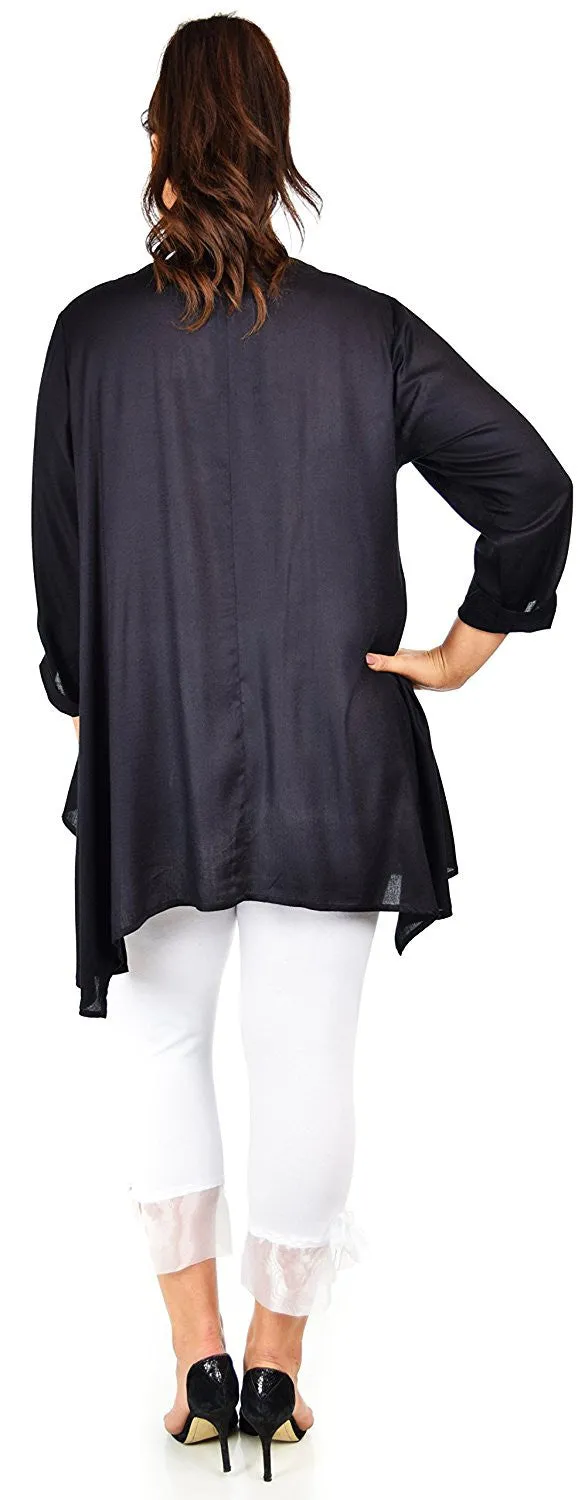 Artsy Tunic, Lagenlook Tunic,  Asymmetrical Tunic, Plus size clothing , Plus size tunic, Tunic with 3 Pockets . Size L/XL- 1XL/2XL- 3XL/4XL