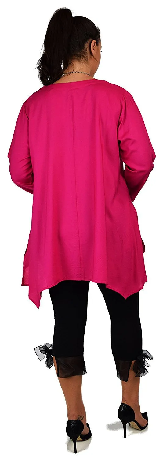 Artsy Tunic, Lagenlook Tunic,  Asymmetrical Tunic, Plus size clothing , Plus size tunic, Tunic with 3 Pockets . Size L/XL- 1XL/2XL- 3XL/4XL