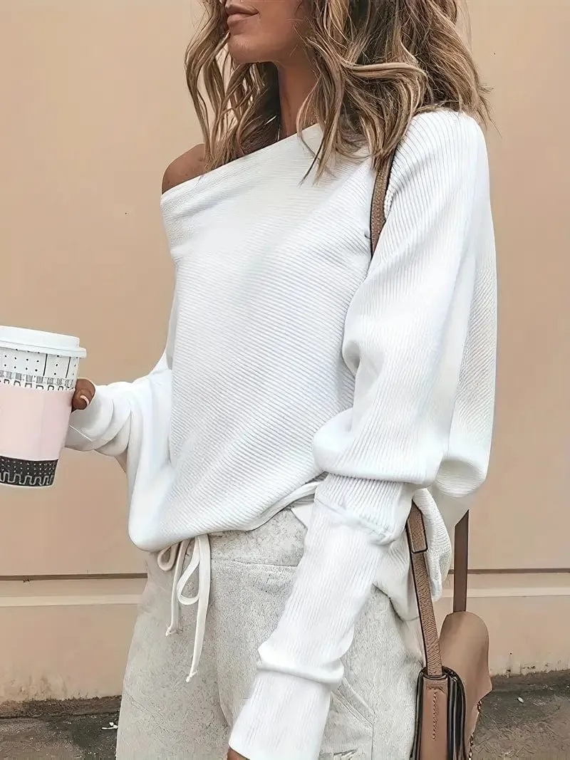 Asymmetrical Ribbed Knit Top