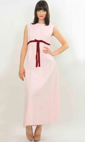 Authentic vintage 70s boho hippie pink lace cocktail party dress M