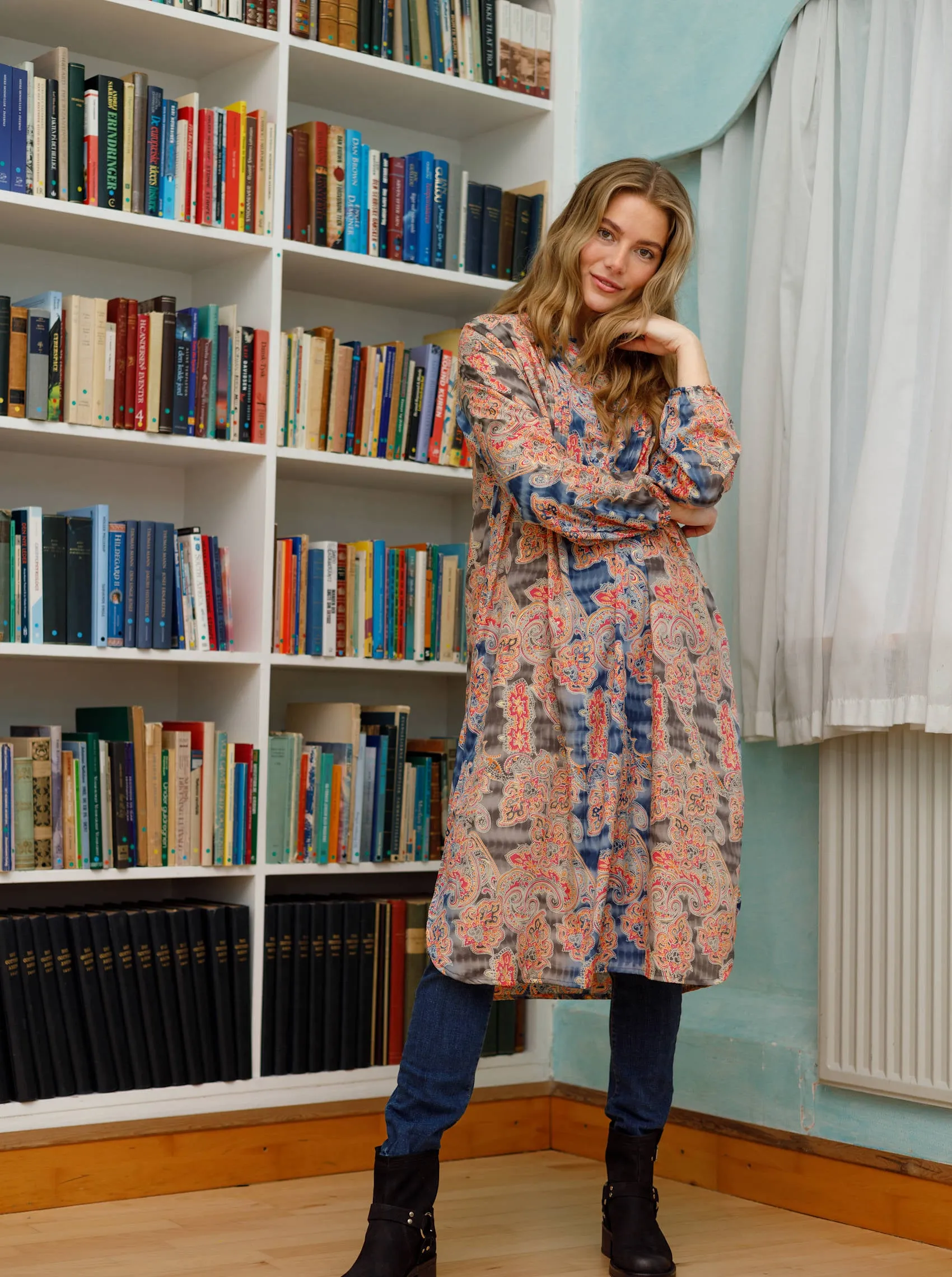 BCLUNA Pleat tunic dress - Marigold