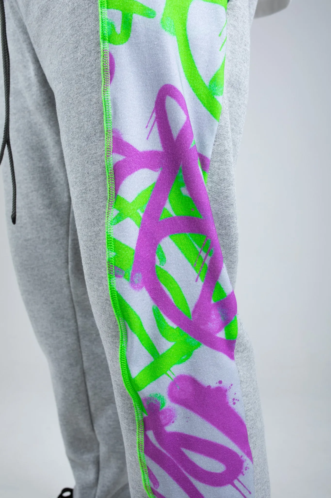 Bellisa X Lucid Panelled Grey Joggers
