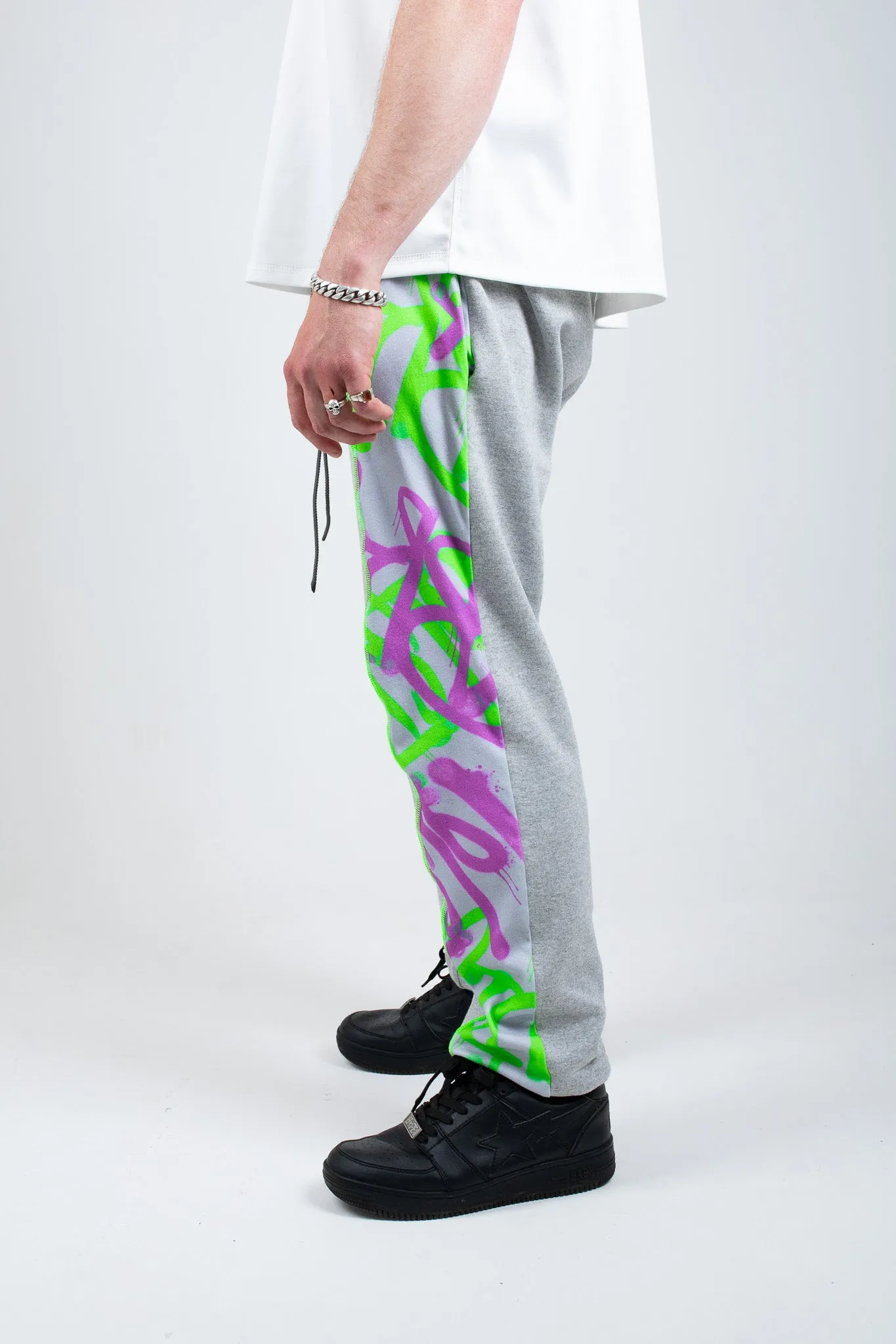 Bellisa X Lucid Panelled Grey Joggers