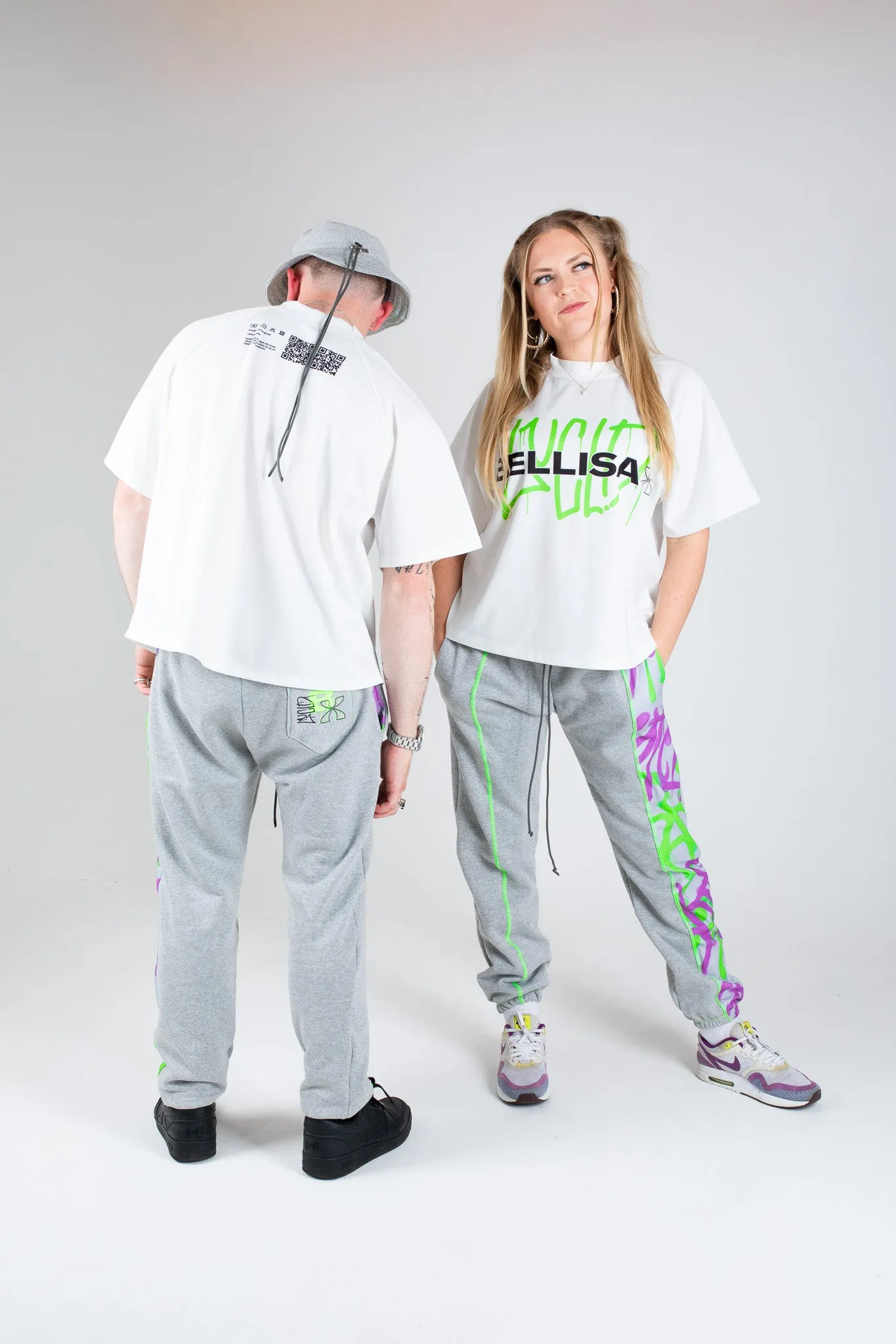 Bellisa X Lucid Panelled Grey Joggers
