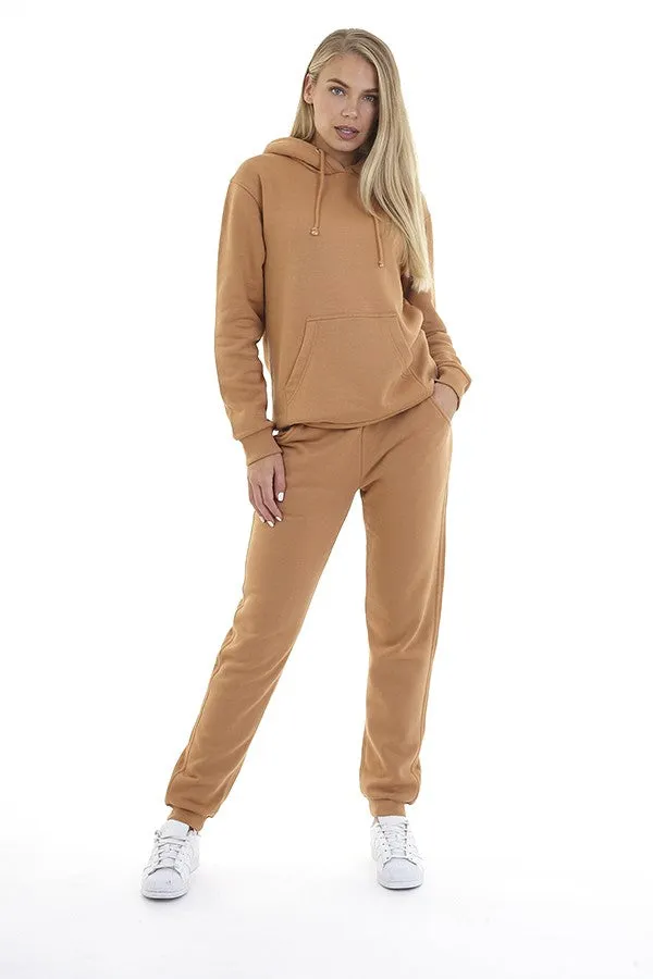 BISCUIT POCKET DETAIL PLAIN DRAWSTRING HOODIE