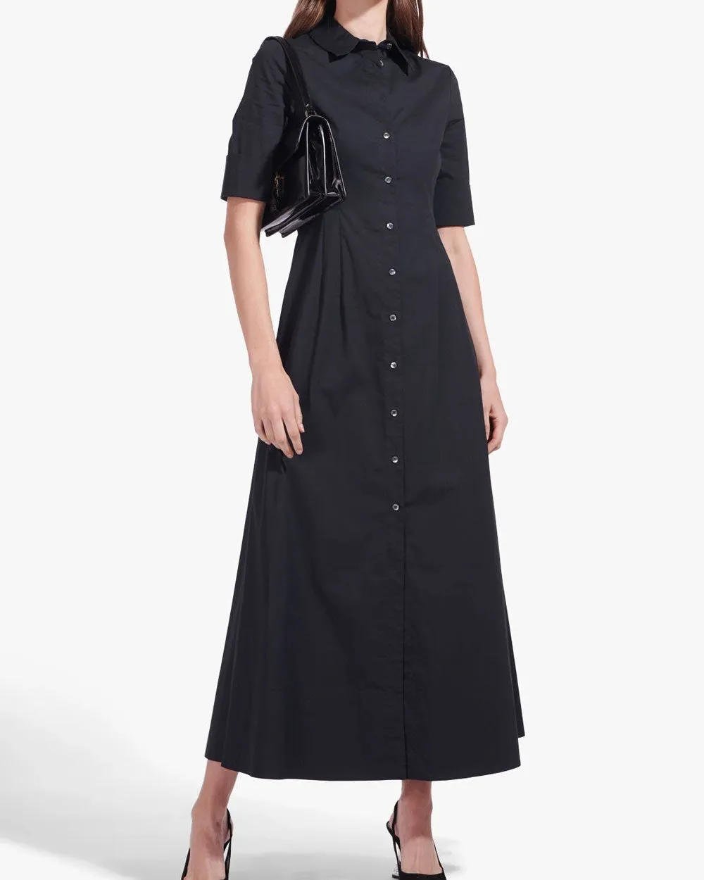 Black Button Down Joan Maxi Dress