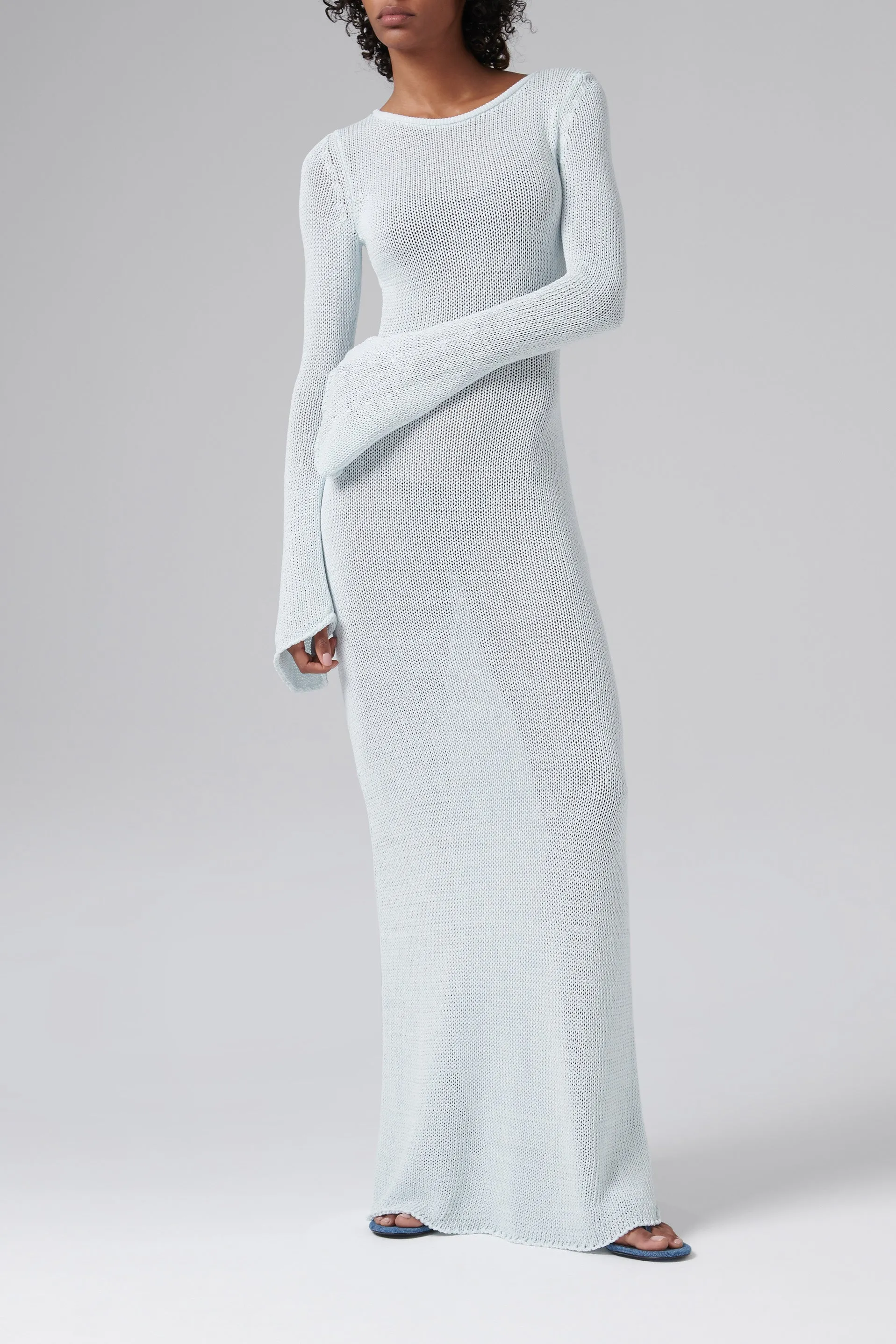 Blue Orca Maxi Long Sleeve Dress