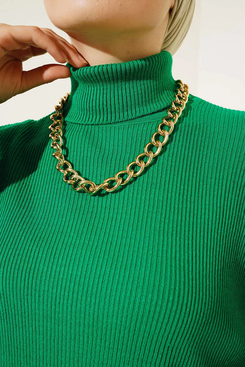 BNG Women Fisherman Collar Necklace Set Green - Clermont