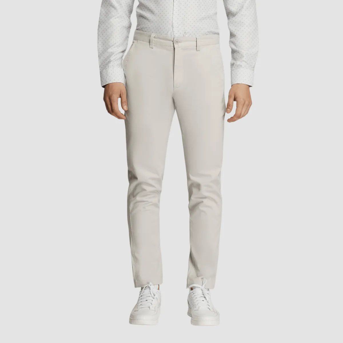 Boulvandre Mens Urban Behaviour Chino Pants in Silver