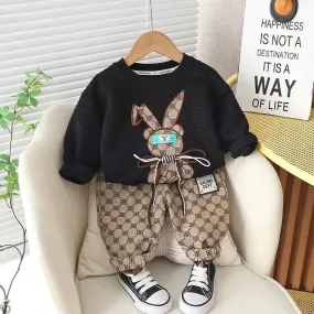 Boys Cartoon Design Jogger Set