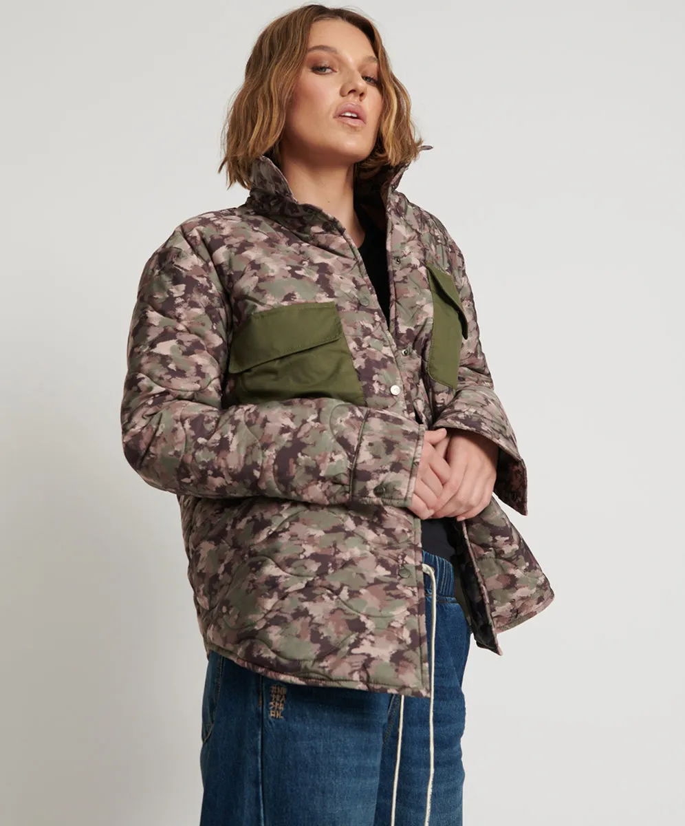 CAMO QUILTED JACKET