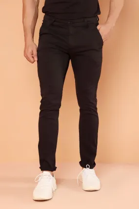 Charcoal Black Chino Fashion Pants