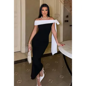 Chic & Modern Off-Shoulder Sleeveless Sheath Evening Party Prom Dress