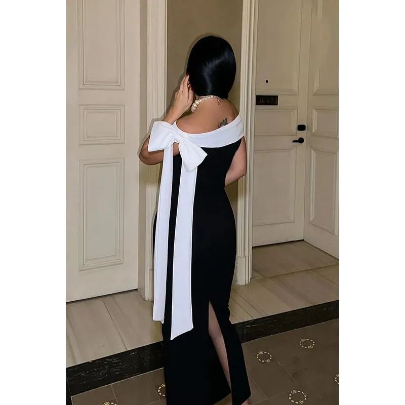 Chic & Modern Off-Shoulder Sleeveless Sheath Evening Party Prom Dress