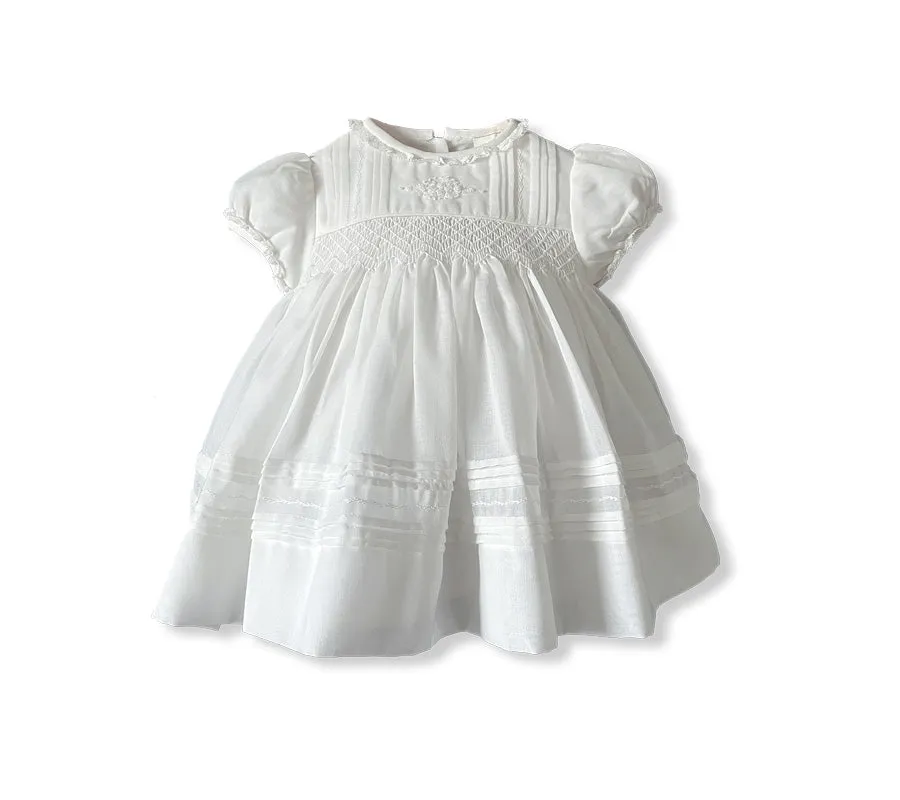 Chrissy Special Occasion Smocked Babydoll Dress
