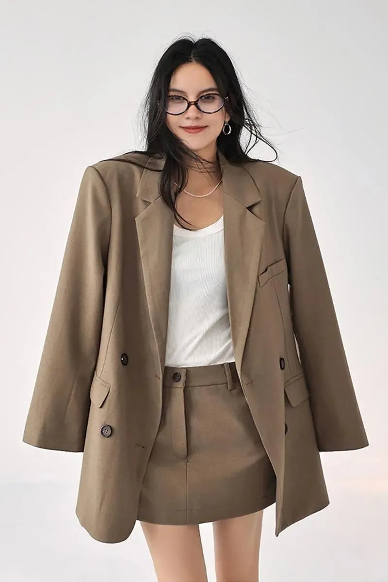 Classic Oversized Double Breasted Blazer