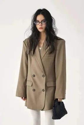 Classic Oversized Double Breasted Blazer