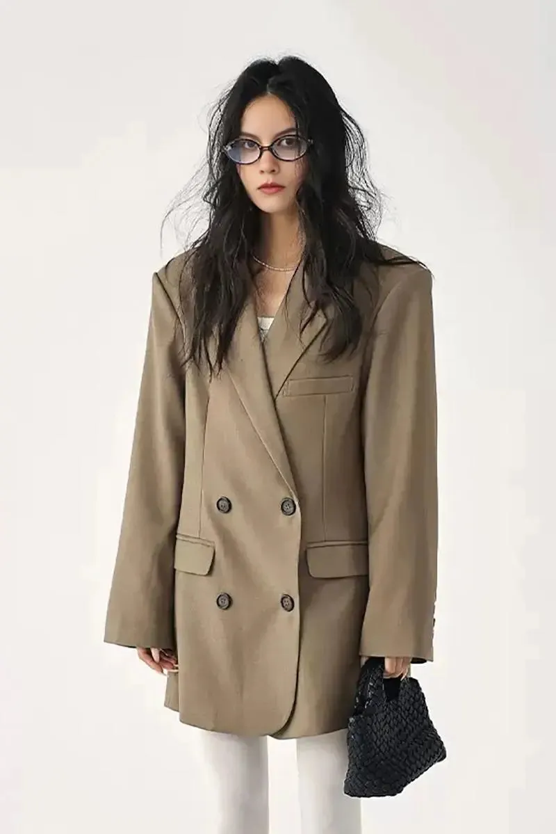 Classic Oversized Double Breasted Blazer