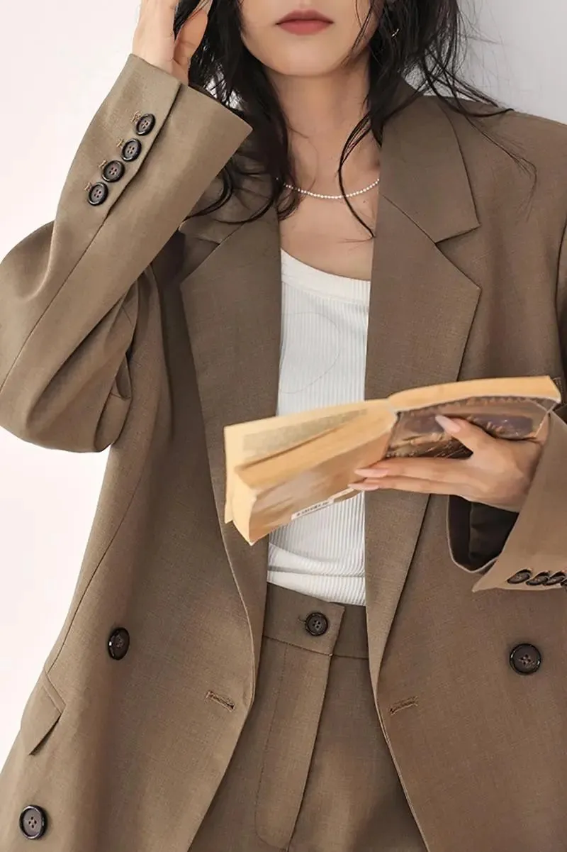 Classic Oversized Double Breasted Blazer