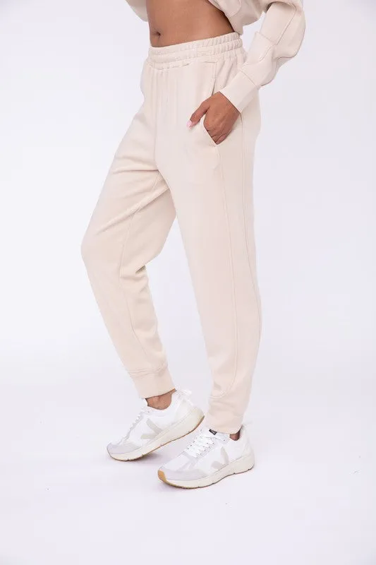 Contrast seam joggers
